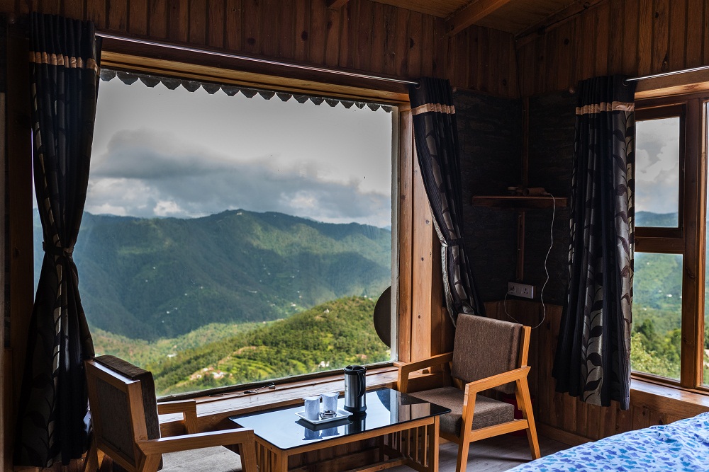 Room View "Mukteshwar is a small hill town mostly known for adventure sports"	